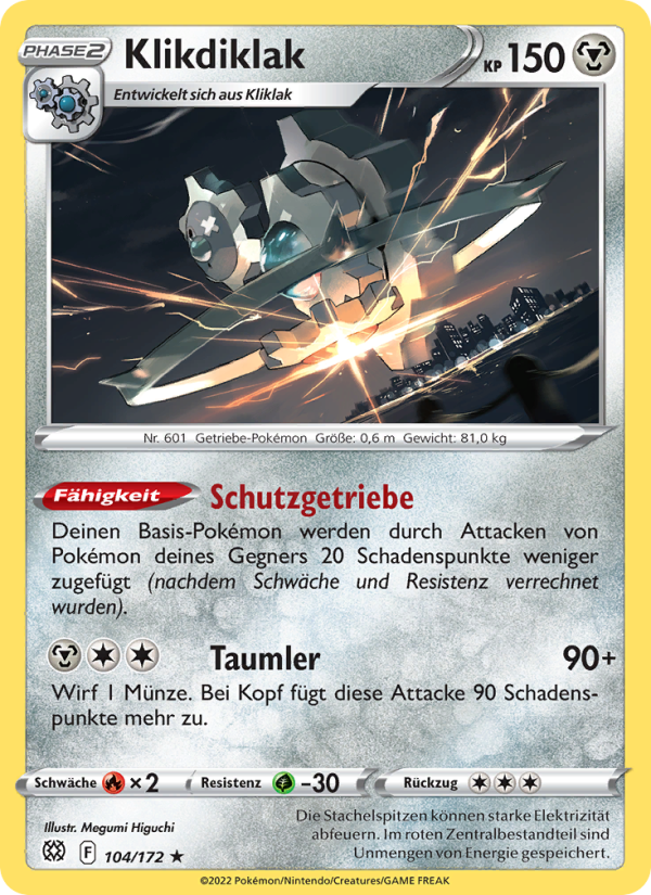 Klikdiklak 104 — Brilliant Stars (German Pokémon TCG card)