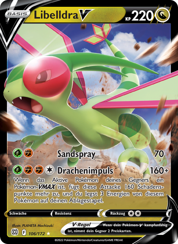 Libelldra V 106 — Brilliant Stars (German Pokémon TCG card)