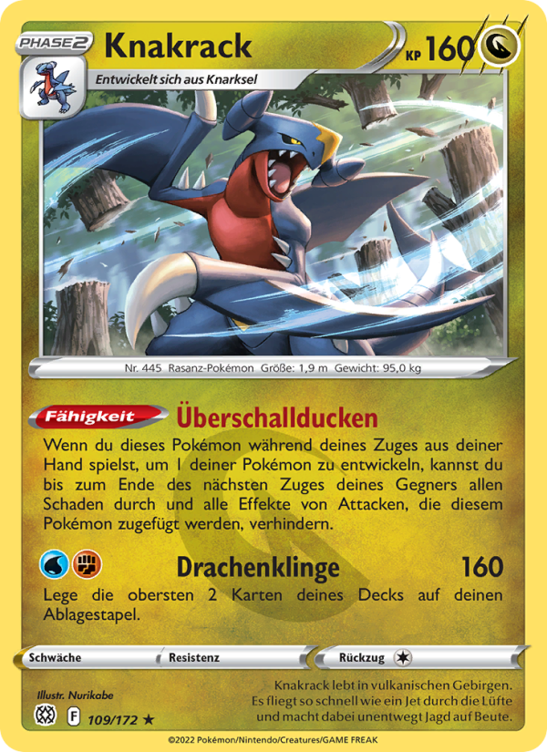 Knakrack 109 — Brilliant Stars (German Pokémon TCG card)