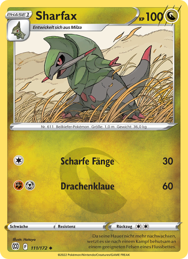 Sharfax 111 — Brilliant Stars (German Pokémon TCG card)