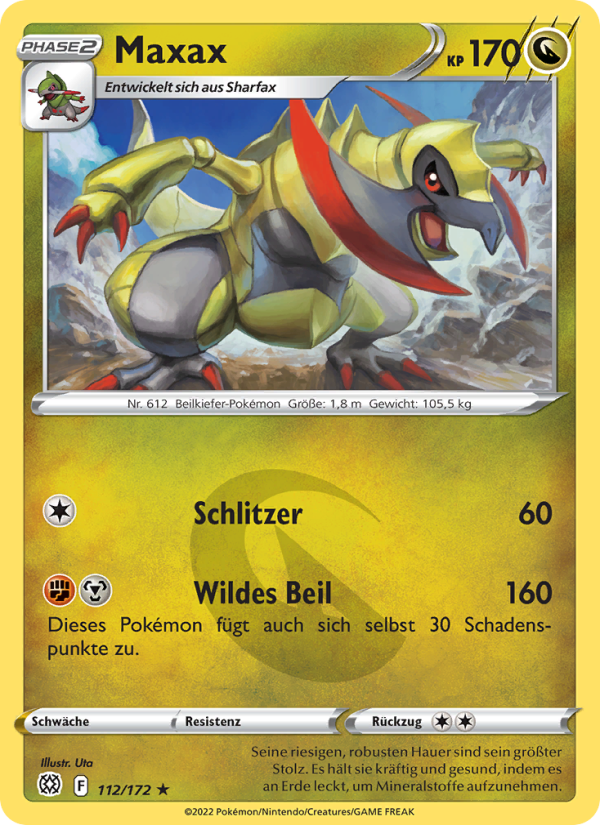 Maxax 112 — Brilliant Stars (German Pokémon TCG card)