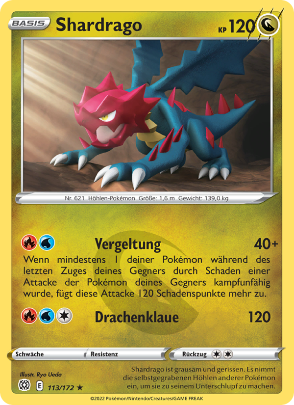 Shardrago 113 — Brilliant Stars (German Pokémon TCG card)