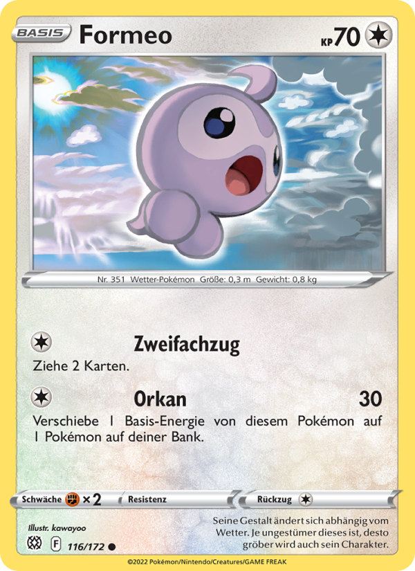 Formeo 116 — Brilliant Stars (German Pokémon TCG card)