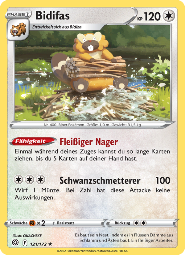 Bidifas 121 — Brilliant Stars (German Pokémon TCG card)