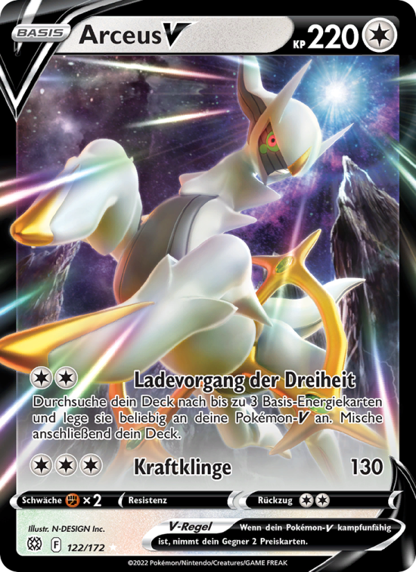 Arceus V 122 — Brilliant Stars (German Pokémon TCG card)
