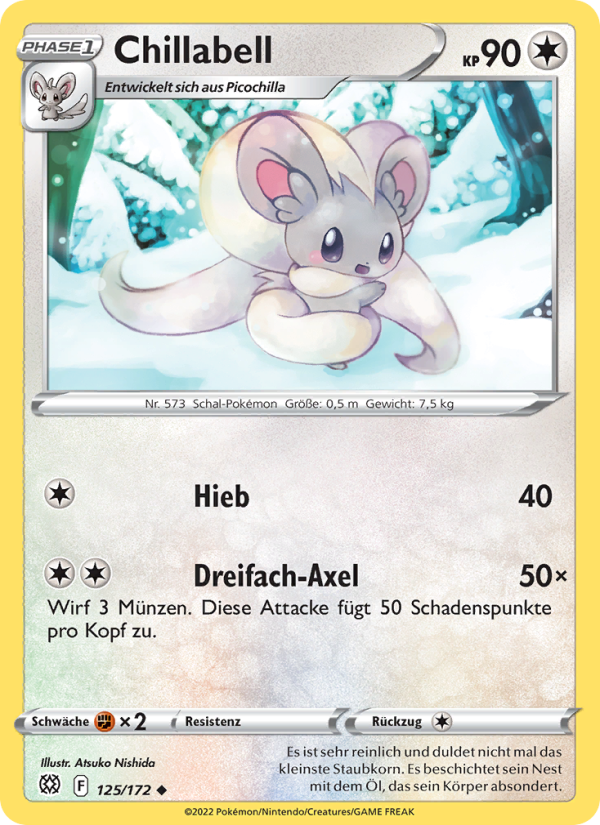 Chillabell 125 — Brilliant Stars (German Pokémon TCG card)