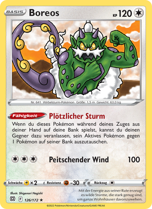 Boreos 126 — Brilliant Stars (German Pokémon TCG card)