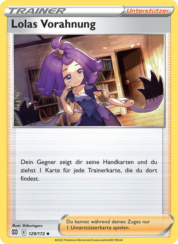 Lolas Vorahnung 129 — Brilliant Stars (German Pokémon TCG card)