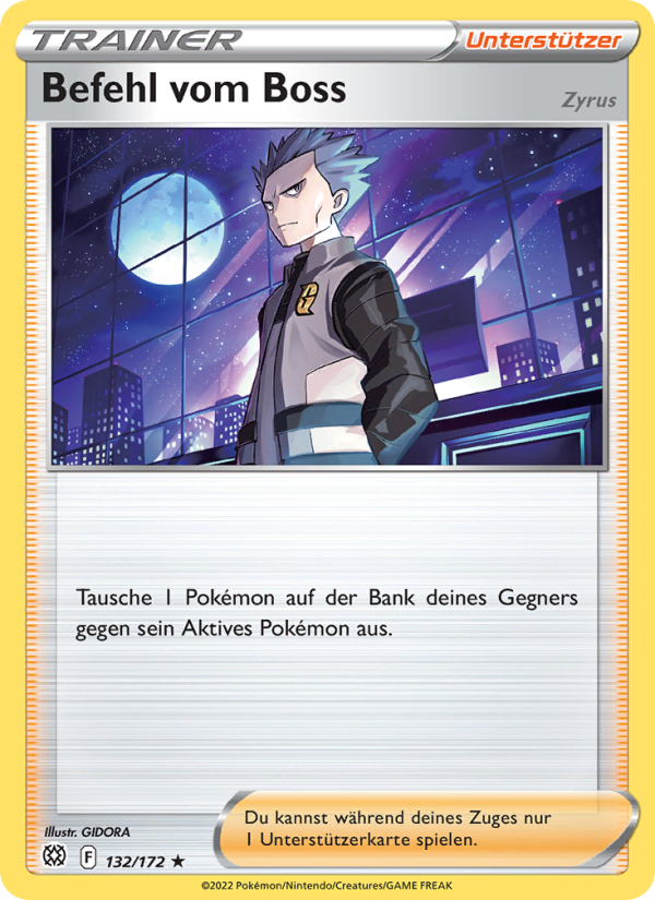 Befehl vom Boss 132 — Brilliant Stars (German Pokémon TCG card)