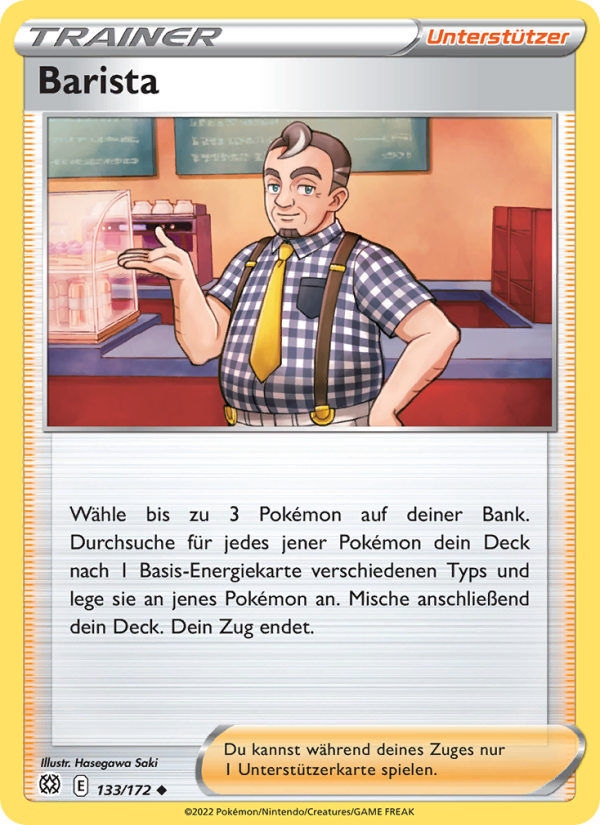 Barista 133 — Brilliant Stars (German Pokémon TCG card)
