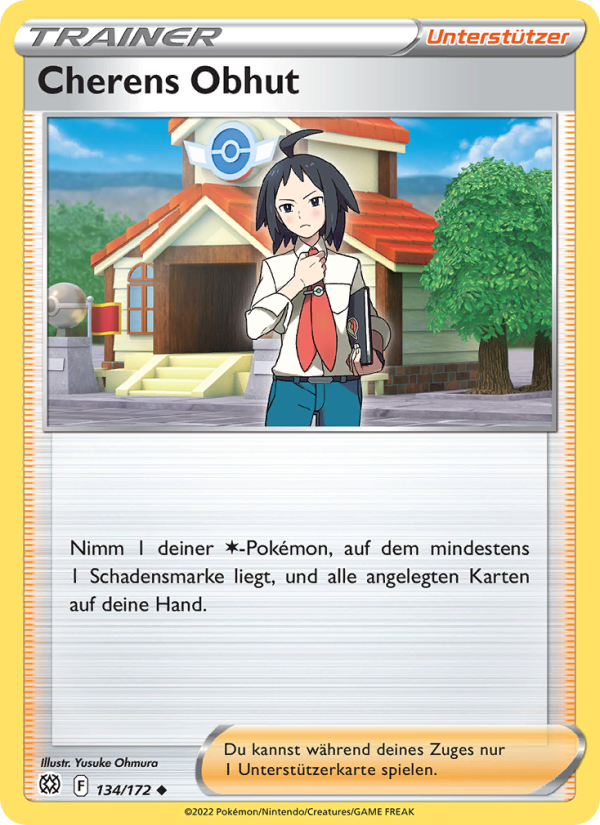 Cherens Obhut 134 — Brilliant Stars (German Pokémon TCG card)