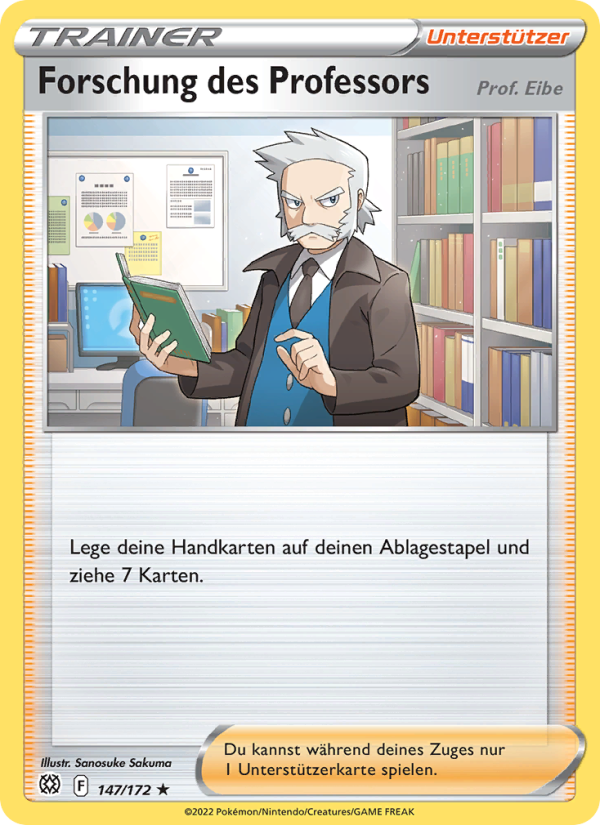 Forschung des Professors 147 — Brilliant Stars (German Pokémon TCG card)