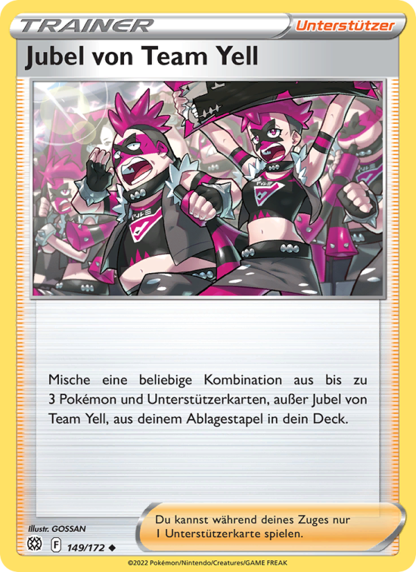 Jubel von Team Yell 149 — Brilliant Stars (German Pokémon TCG card)