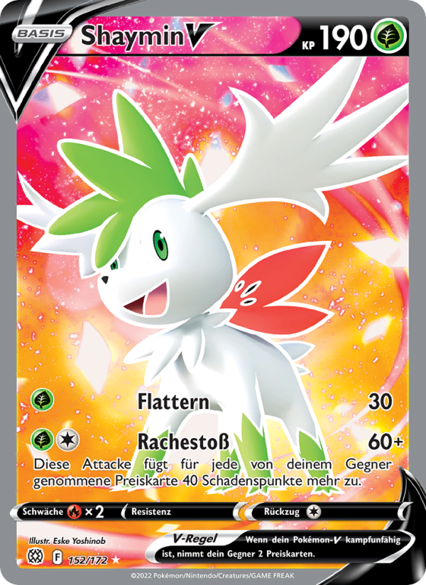 Shaymin V 152 — Brilliant Stars (German Pokémon TCG card)