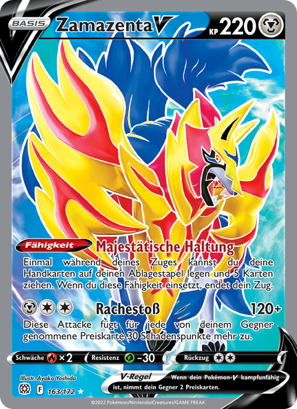 Zamazenta V 163 — Brilliant Stars (German Pokémon TCG card)