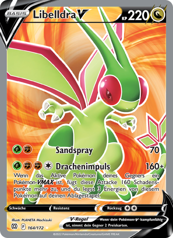 Libelldra V 164 — Brilliant Stars (German Pokémon TCG card)