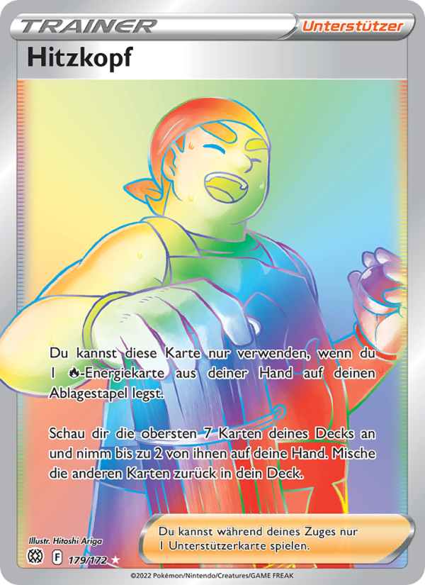 Hitzkopf 179 — Brilliant Stars (German Pokémon TCG card)