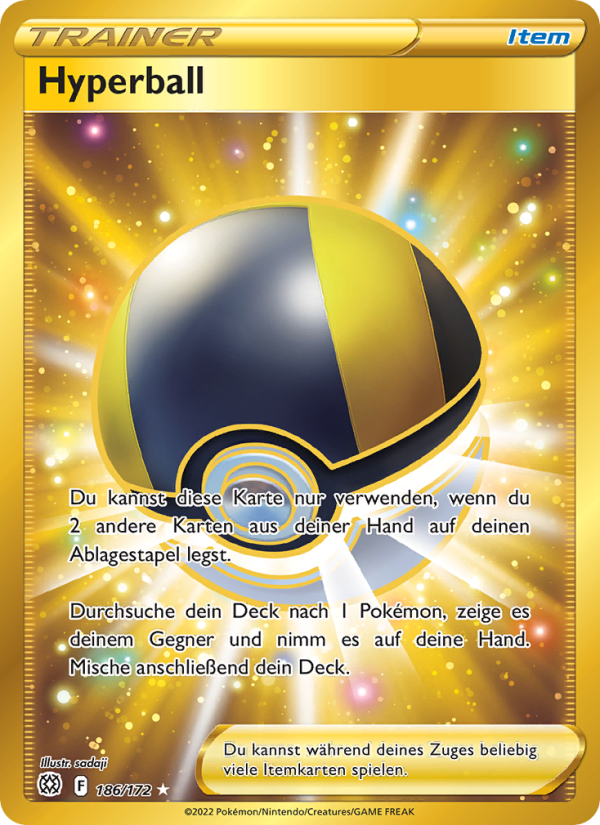 Hyperball 186 — Brilliant Stars (German Pokémon TCG card)