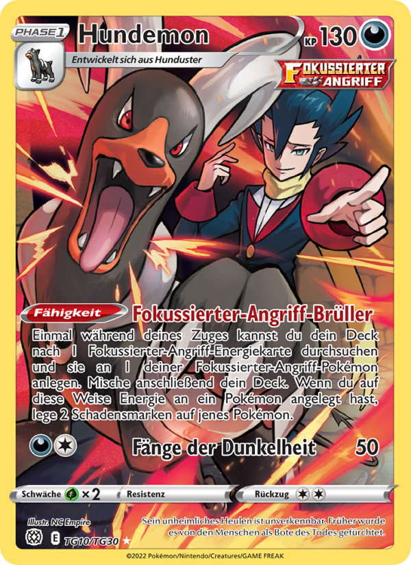 Hundemon TG10 — Brilliant Stars (German Pokémon TCG card)