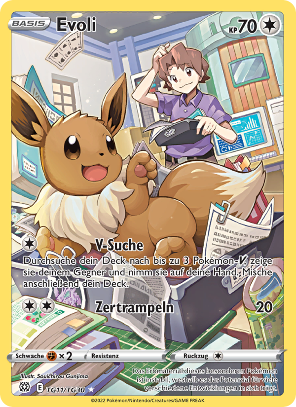 Evoli TG11 — Brilliant Stars (German Pokémon TCG card)