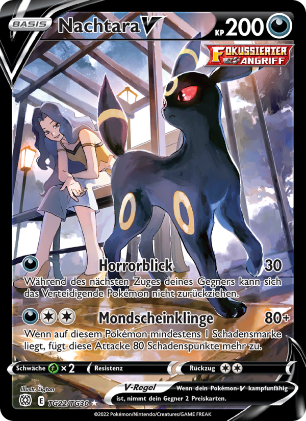Nachtara V TG22 — Brilliant Stars (German Pokémon TCG card)