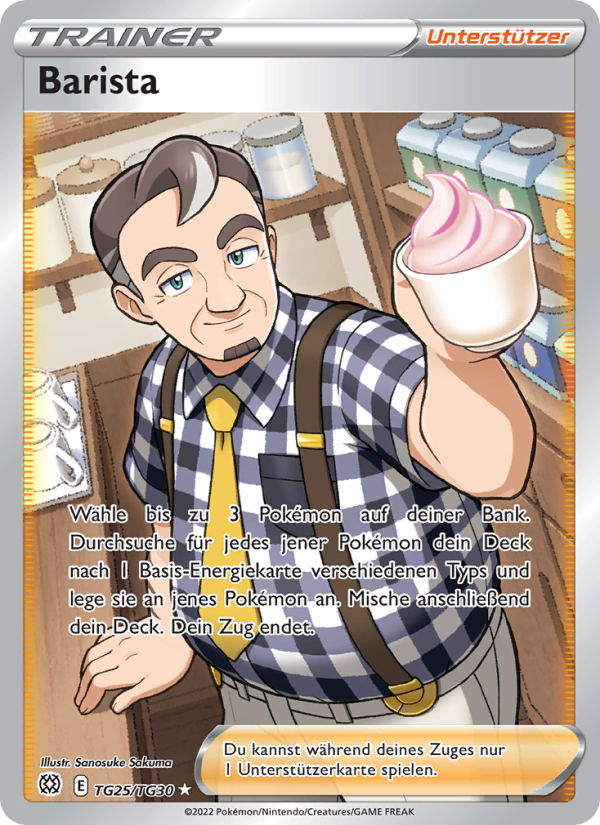 Barista TG25 — Brilliant Stars (German Pokémon TCG card)
