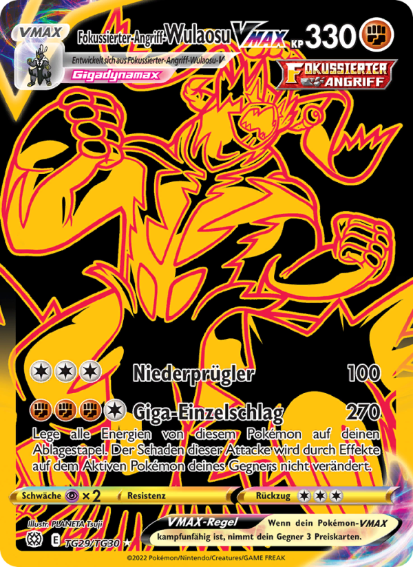 Fokussierter-Angriff-Wulaosu VMAX TG29 — Brilliant Stars (German Pokémon TCG card)
