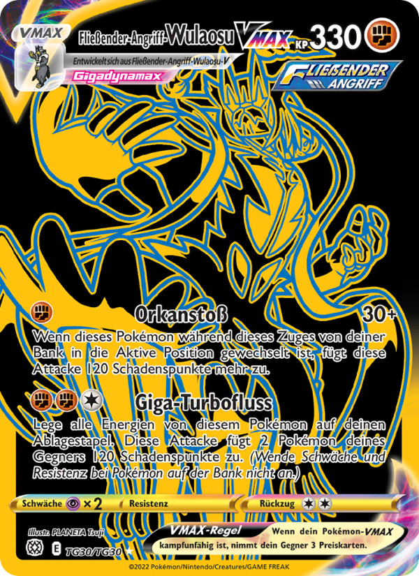 Fließender-Angriff-Wulaosu VMAX TG30 — Brilliant Stars (German Pokémon TCG card)