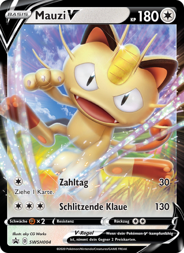 Mauzi V SWSH004 — Sword & Shield Promos (German Pokémon TCG card)