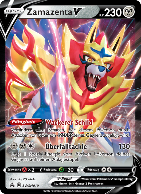 Zamazenta V SWSH019 — Sword & Shield Promos (German Pokémon TCG card)