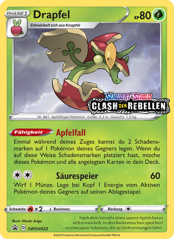 Drapfel SWSH022 — Sword & Shield Promos (German Pokémon TCG card)