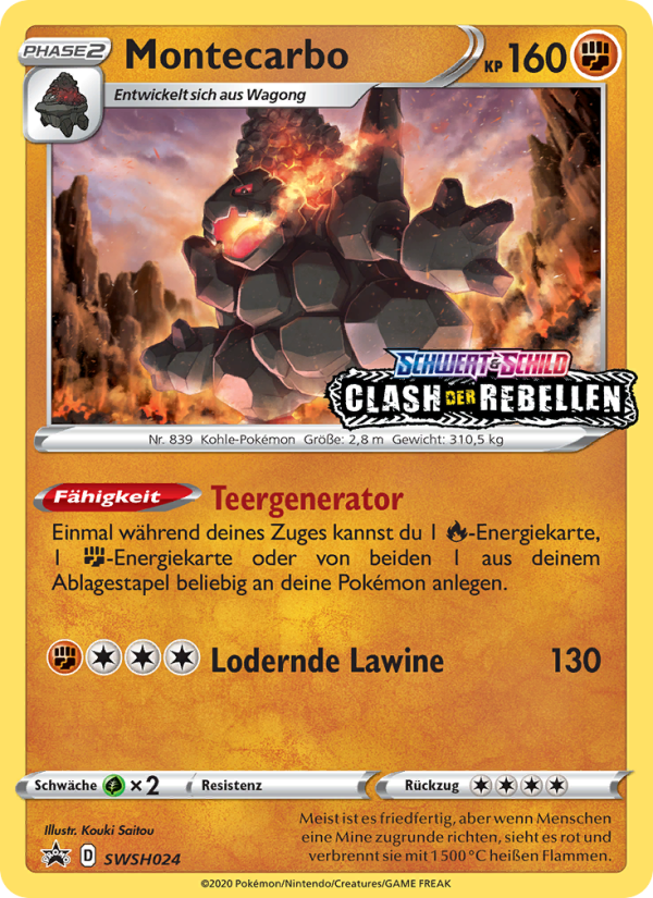 Montecarbo SWSH024 — Sword & Shield Promos (German Pokémon TCG card)