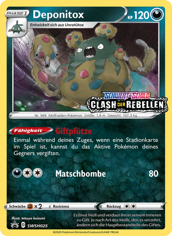 Deponitox SWSH025 — Sword & Shield Promos (German Pokémon TCG card)