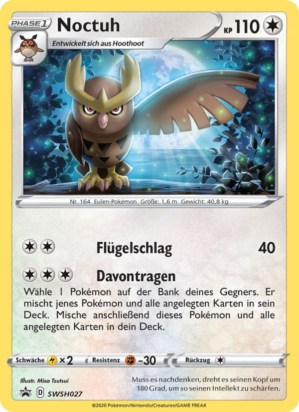 Noctuh SWSH027 — Sword & Shield Promos (German Pokémon TCG card)