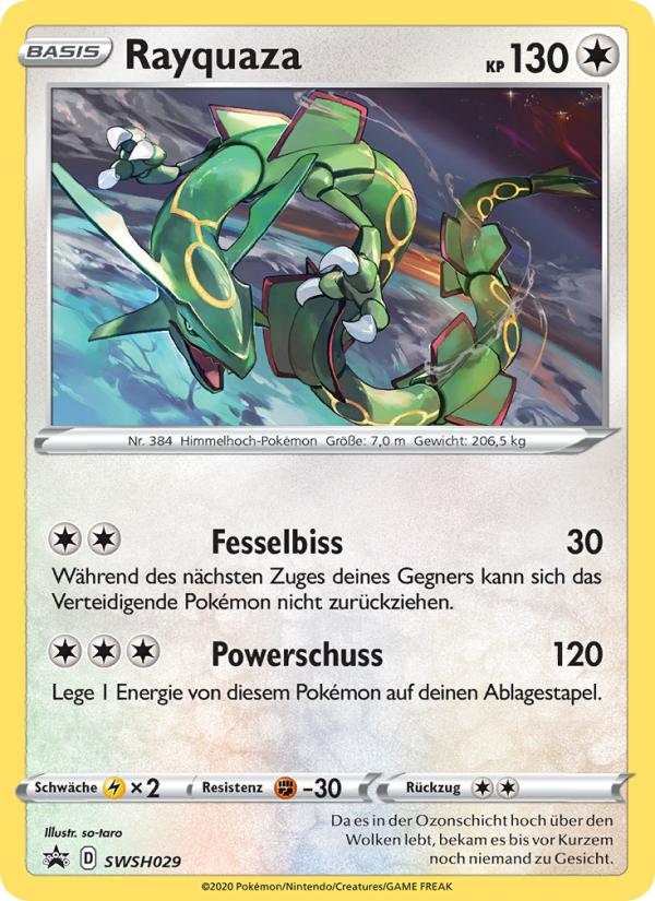 Rayquaza SWSH029 — Sword & Shield Promos (German Pokémon TCG card)