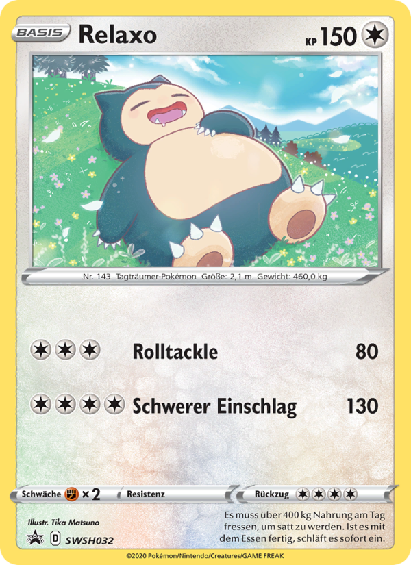 Relaxo SWSH032 — Sword & Shield Promos (German Pokémon TCG card)