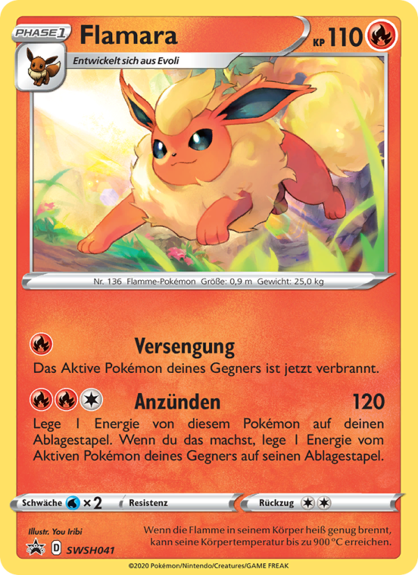Flamara SWSH041 — Sword & Shield Promos (German Pokémon TCG card)