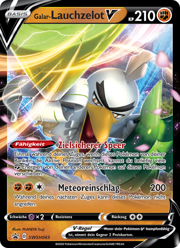 Galar-Lauchzelot V SWSH043 — Sword & Shield Promos (German Pokémon TCG card)