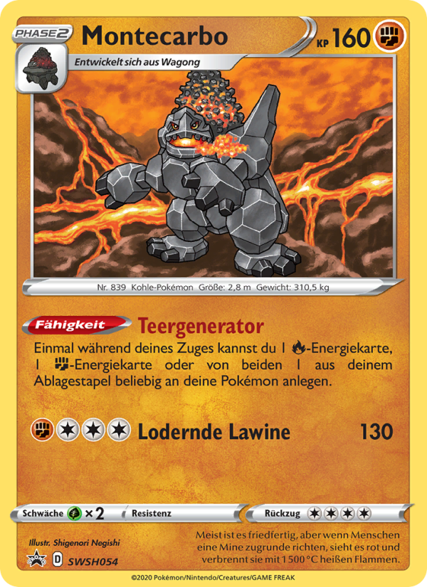 Montecarbo SWSH054 — Sword & Shield Promos (German Pokémon TCG card)