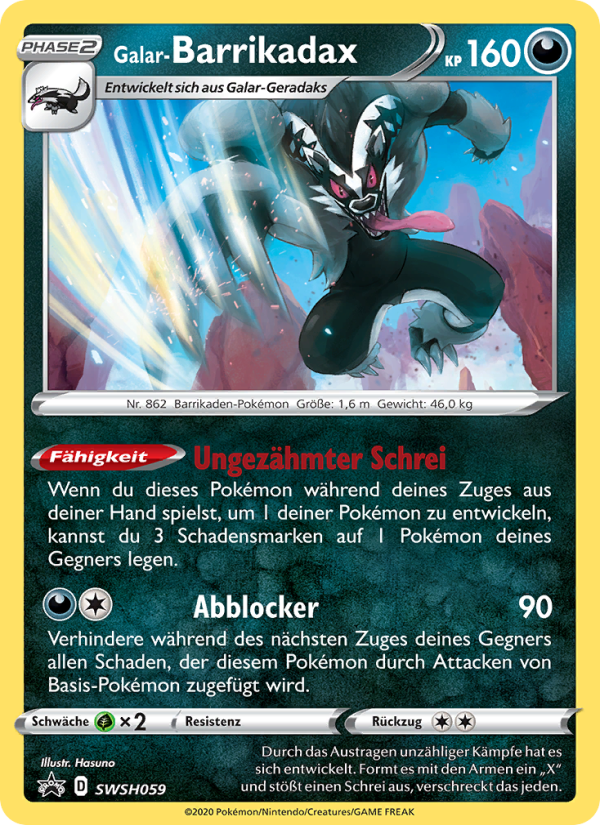 Galar-Barrikadax SWSH059 — Sword & Shield Promos (German Pokémon TCG card)