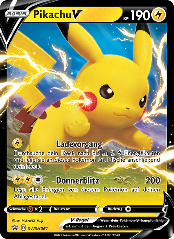 Pikachu V SWSH061 — Sword & Shield Promos (German Pokémon TCG card)