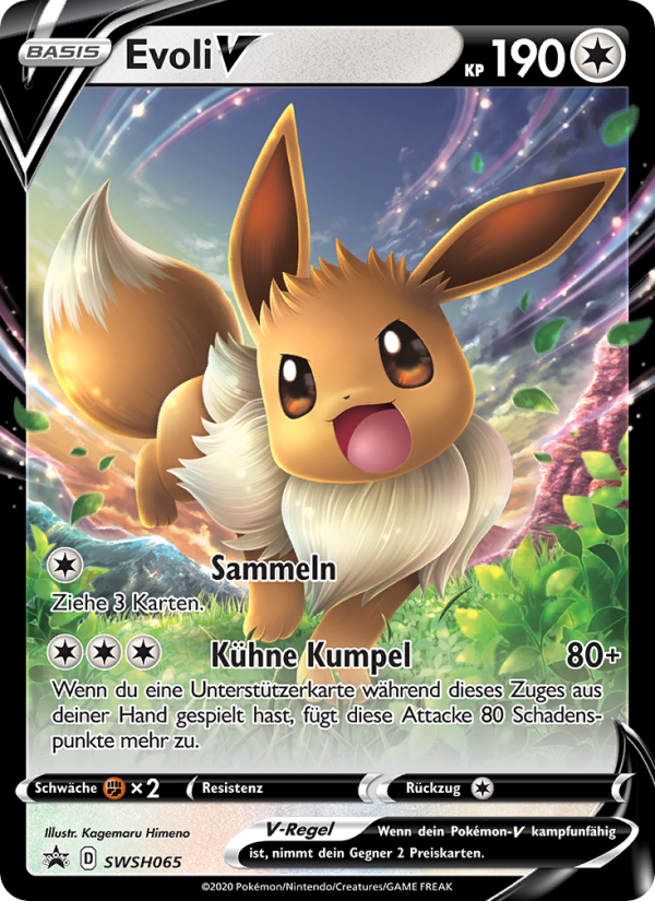 Evoli V SWSH065 — Sword & Shield Promos (German Pokémon TCG card)
