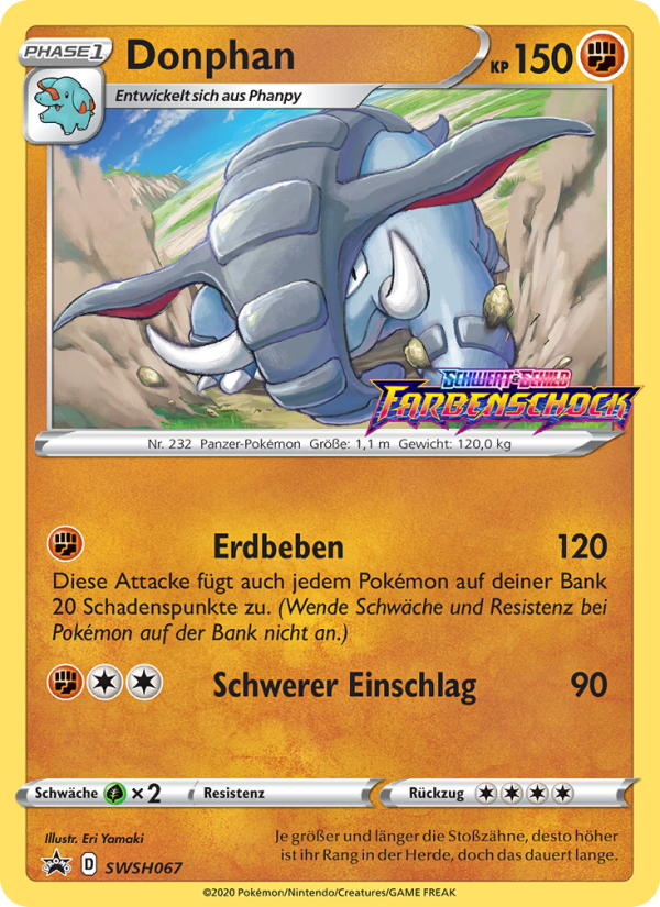Donphan SWSH067 — Sword & Shield Promos (German Pokémon TCG card)