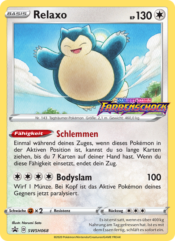 Relaxo SWSH068 — Sword & Shield Promos (German Pokémon TCG card)