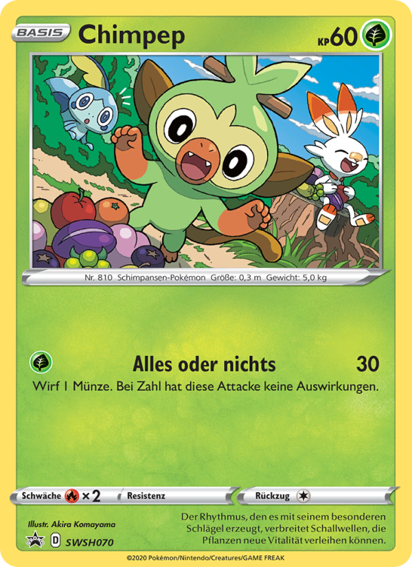 Chimpep SWSH070 — Sword & Shield Promos (German Pokémon TCG card)
