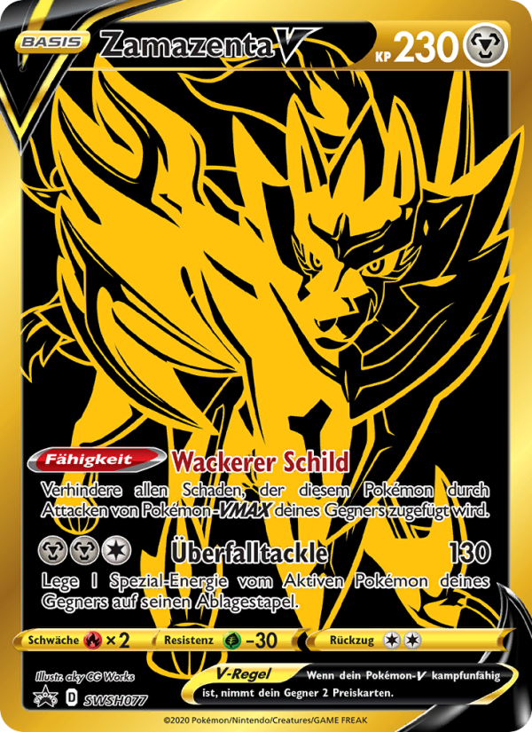 Zamazenta V SWSH077 — Sword & Shield Promos (German Pokémon TCG card)