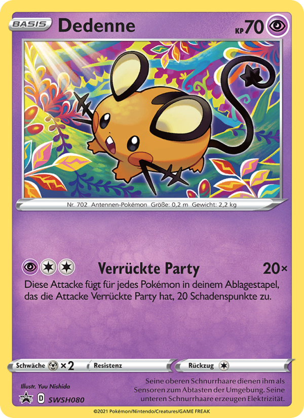 Dedenne SWSH080 — Sword & Shield Promos (German Pokémon TCG card)