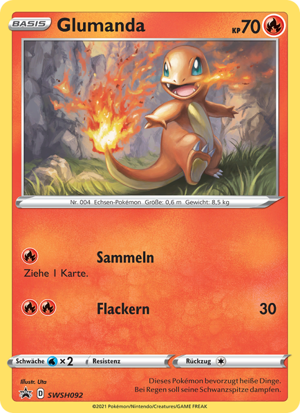 Glumanda SWSH092 — Sword & Shield Promos (German Pokémon TCG card)