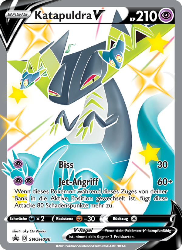 Katapuldra V SWSH096 — Sword & Shield Promos (German Pokémon TCG card)