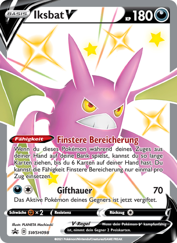 Iksbat V SWSH098 — Sword & Shield Promos (German Pokémon TCG card)